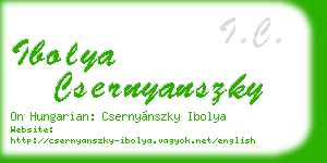 ibolya csernyanszky business card