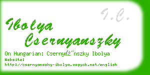 ibolya csernyanszky business card